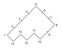 Фото теста «Тест КОТ (Краткий ориентировочный, отборочный тест)» на ProfTest.ME: Разделите эту геометрическую фигуру прямой линией на две части так, чтобы, сложив их вместе, можно было получить квадрат: